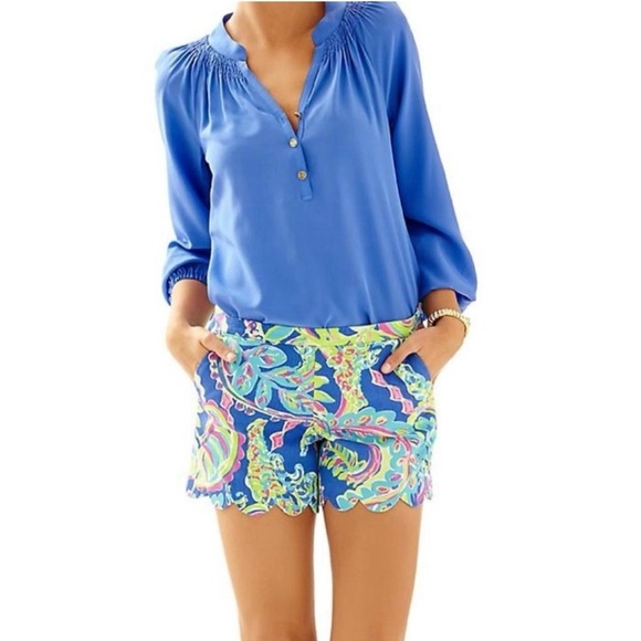 🩷🩵Lilly Pulitzer Toucan Play Colorful Magnolia Scallop Shorts Size 2-EUC🩷🩵 - Picture 6 of 14